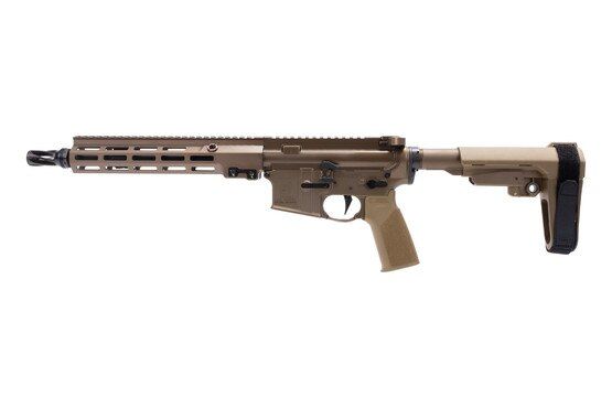 DDC anodized AR pistol.